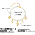 Bracelet / Multi Faux Pearl Gold Necklace / 5cm