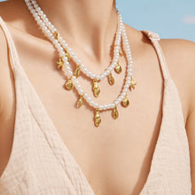 316L Stainless Steel 18K PVD Gold Ocean Shell Y-Shaped Necklace made with 316L stainless steel and 18K PVD gold finish for wholesale jewelry buyers - image 7
