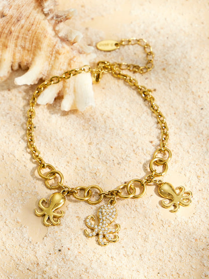 316L Stainless Steel 18K PVD Gold Octopus Pendant Necklace made with 316L stainless steel and 18K PVD gold finish for wholesale jewelry buyers - image 20
