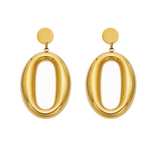 Elegant oval design earrings in 316L stainless steel