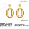 Oval Gold‑Tone / Earrings