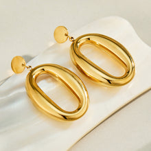 316L Stainless Steel 18K PVD Gold Oval Earrings made with 316L stainless steel and 18K PVD gold finish for wholesale jewelry buyers - image 7