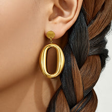 316L Stainless Steel 18K PVD Gold Oval Earrings made with 316L stainless steel and 18K PVD gold finish for wholesale jewelry buyers - image 9