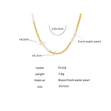 18K Gold Plated Freshwater Pearl Splice Necklace