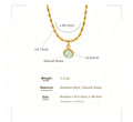 P1432 – Natural Stone Gold Pendant Necklace / 40+5 cm
