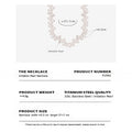 Steel Faux Pearl Necklace 37+7cm (P1542) / 35+7cm;