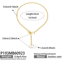 P193 zircon toggle drop necklace 42 cm size and product details