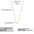 P352 Zircon Star Necklace / Gold Tone / 41.5 cm