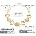 Hollow heart-shaped resin Gold / 43.5 + 5 cm