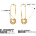 Paperclip CZ Gold / Earrings