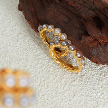 316L Stainless Steel 18K PVD Gold Pearl Bead Ring made with 316L stainless steel and 18K PVD gold finish for wholesale jewelry buyers - image 7