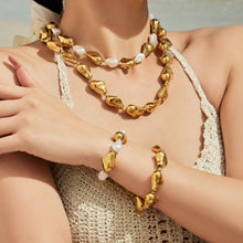 316L Stainless Steel 18K PVD Gold Pearl Chain Bracelet made with 316L stainless steel and 18K PVD gold finish for wholesale jewelry buyers - image 10