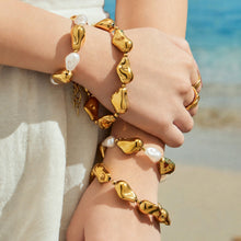 316L Stainless Steel 18K PVD Gold Pearl Chain Bracelet made with 316L stainless steel and 18K PVD gold finish for wholesale jewelry buyers - image 12