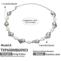 Necklace / A款贝珠Steel / 12cm