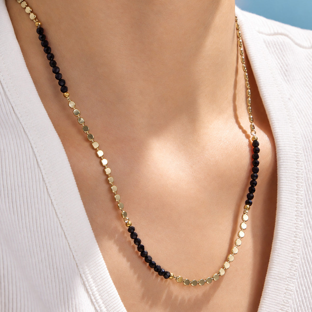 316L Stainless Steel 18K PVD Gold Pearl Necklace Set made with 316L stainless steel and 18K PVD gold finish for wholesale jewelry buyers - image 11