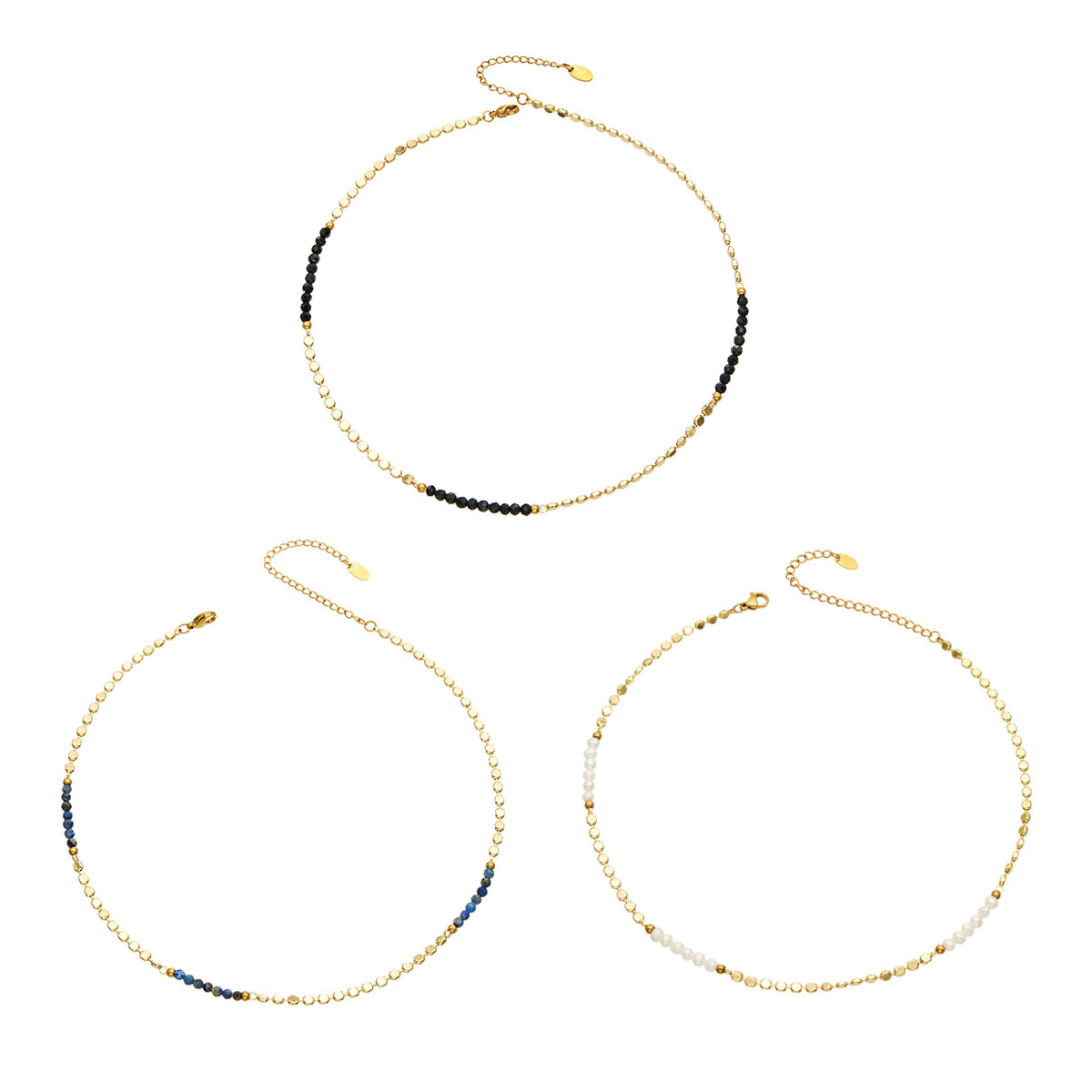 316L Stainless Steel 18K PVD Gold Pearl Necklace Set made with 316L stainless steel and 18K PVD gold finish for wholesale jewelry buyers - image 12