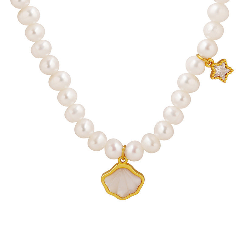 316L Stainless Steel 18K PVD Gold Pearl Pendant Necklace made with 316L stainless steel and 18K PVD gold finish for wholesale jewelry buyers - image 3