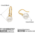 锆石贝珠Gold / Earrings