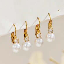 316L Stainless Steel 18K PVD Gold Pearl Zircon Earrings made with 316L stainless steel and 18K PVD gold finish for wholesale jewelry buyers - image 7