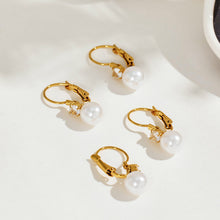 316L Stainless Steel 18K PVD Gold Pearl Zircon Earrings made with 316L stainless steel and 18K PVD gold finish for wholesale jewelry buyers - image 9