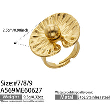 316L Stainless Steel 18K PVD Gold Petal Pearl Ring Set made with 316L stainless steel and 18K PVD gold finish for wholesale jewelry buyers - image 14