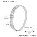 Z398 Silver White Zircon Bracelet