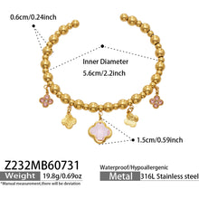 Pink four-leaf clover charm bracelet dimensions and product specification guide