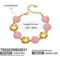 TXE602 – Bracelet / Pink Resin Gold / 19+5 cm
