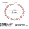 TXP602 – Necklace / Pink Resin Steel / 43.5+5 cm