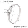 Z435 Silver Horseshoe Buckle Bracelet