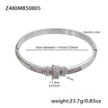 Z480 Silver Pink Zircon Bracelet