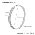 Z434 Silver Buckle White Diamond Bracelet