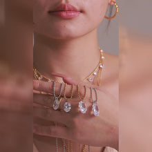 Stainless Steel Zircon Pendant Necklaces – Teardrop, Oval & Station Styles