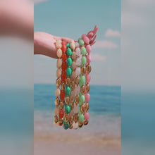 Colorful Resin Bead Necklace & Bracelet Set | 316L Stainless Steel