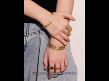 316L Stainless Steel 18K Gold PVD Minimalist Geometric Zircon Bangle