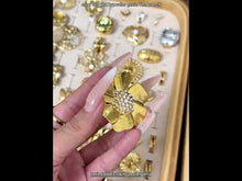 316L Stainless Steel 18K PVD Gold Flower Pearl Statement Ring