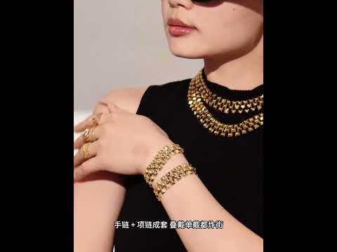 316L Stainless Steel 18K Gold PVD Chunky Chain Jewelry Set | Waterproof Hypoallergenic