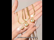 316L Stainless Steel 18K Gold PVD Shell Pearl Pendant Necklace