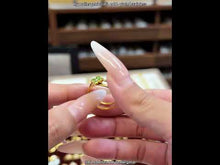 316L Stainless Steel 18K PVD Gold Clover Flower Zircon Stack Ring