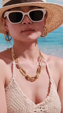 Chunky Resin Chain Link Necklace | 316L Stainless Steel Wholesale