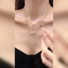 Wholesale 18K gold plated stainless steel geometric zircon pendant necklace for boutiques
