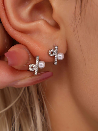 316L Stainless Steel Constellation Necklace & Earrings Set with Zircon & Shell Pearl - Image 10