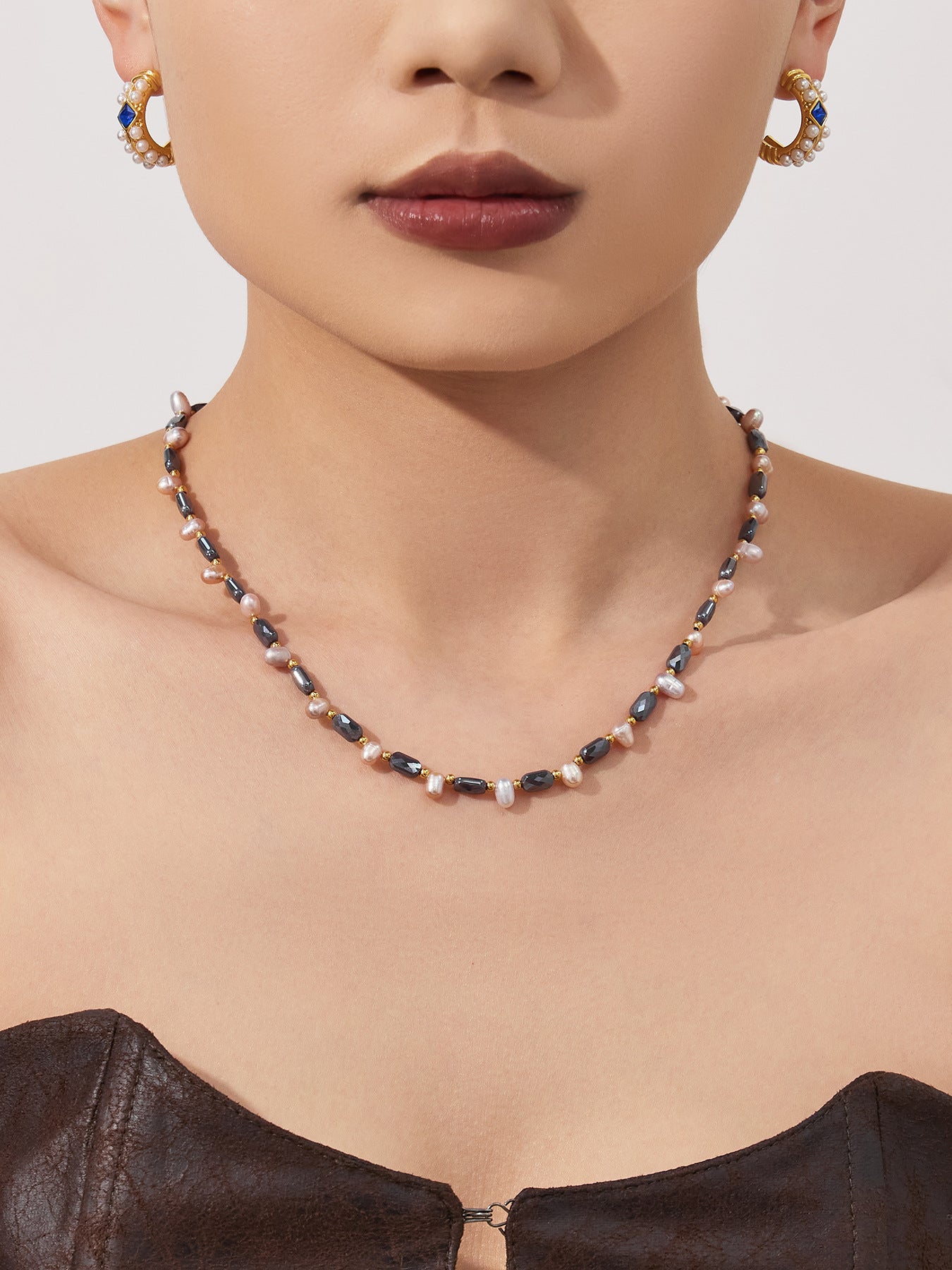 316L Stainless Steel Exquisite Full Zircon Waterdrop Mixed Pendant Bracelet - Image 10