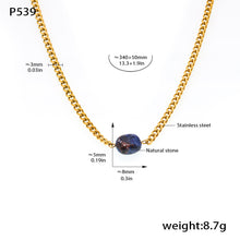 316L Stainless Steel 18K Gold Plated Minimalist Single Pearl Chain Necklace & Earring Set - Image 11