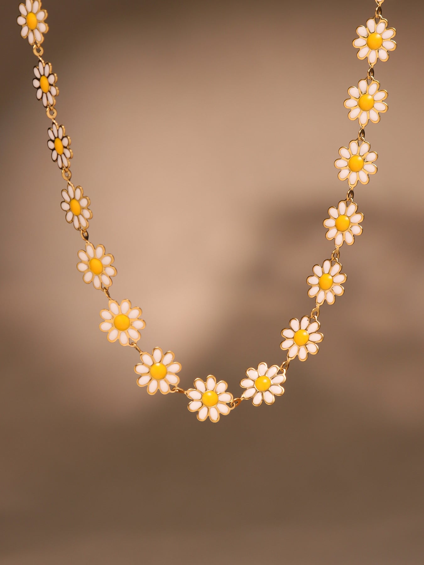 316L Stainless Steel Daisy Flower 18K Gold PVD Chain Jewelry Collection - Image 13