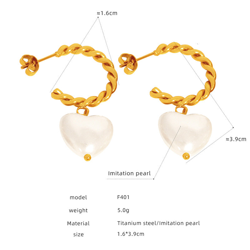 316L Stainless Steel Chic Vintage Heart Drop Earrings - Image 13