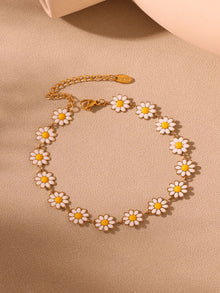 316L Stainless Steel Daisy Flower 18K Gold PVD Chain Jewelry Collection - Image 14