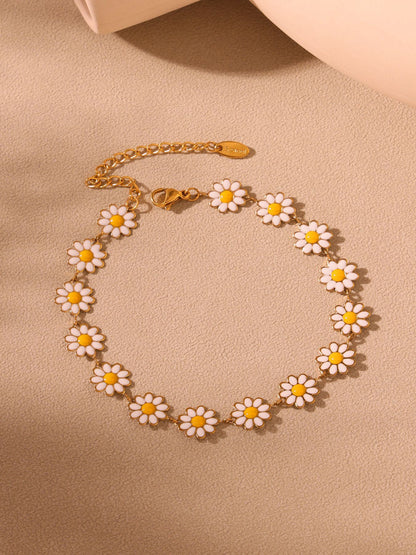 316L Stainless Steel Daisy Flower 18K Gold PVD Chain Jewelry Collection - Image 14