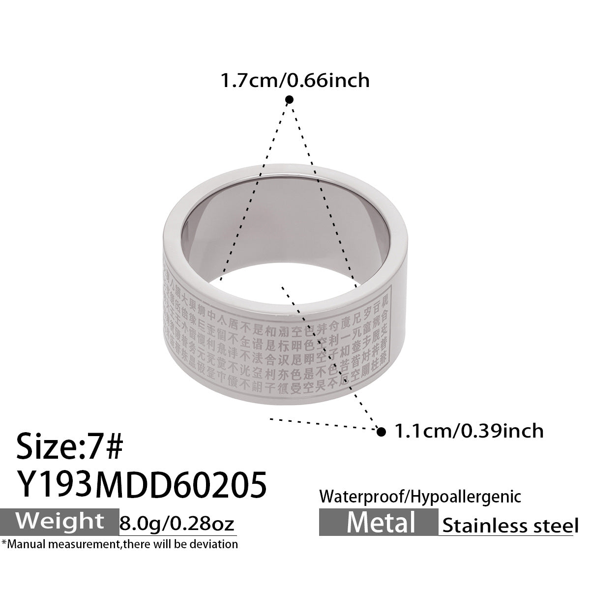 316L Stainless Steel 18K Gold Plated Wide Openwork Adjustable Ring Set - Image 15