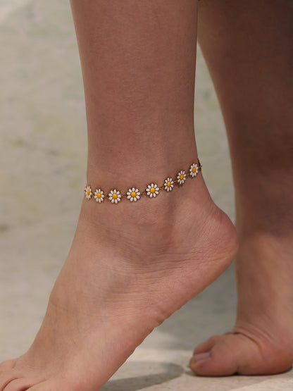 316L Stainless Steel Daisy Flower 18K Gold PVD Chain Jewelry Collection - Image 15